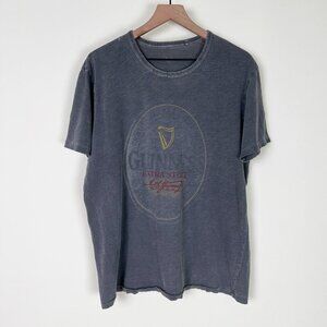 Vintage Single Stitch Guinness Beer Faded Graphic Oversized T-Shirt Burn Out Tee
